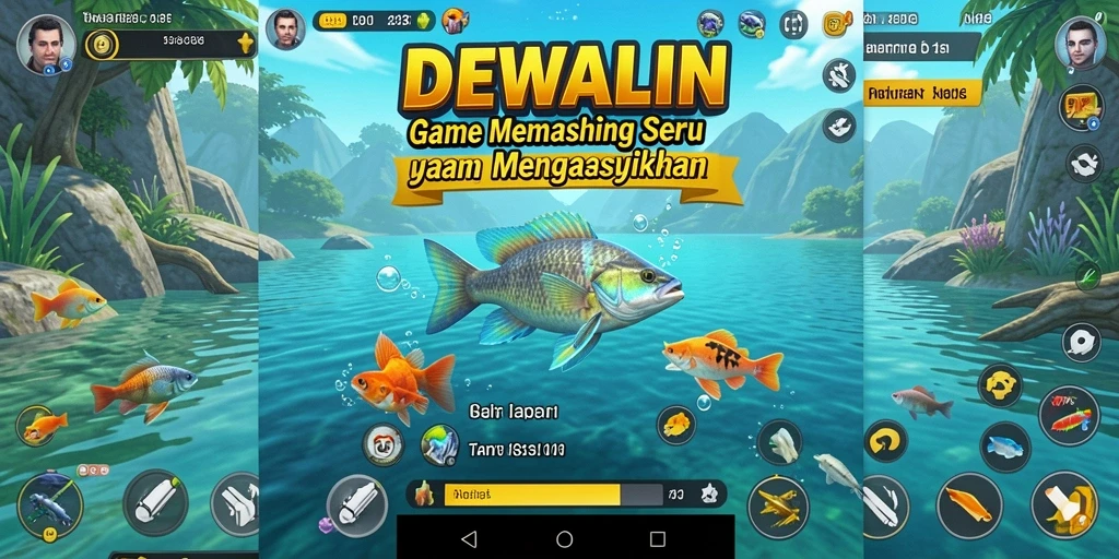 Tampilan gameplay memancing yang mengasyikkan dari DEWALIN.