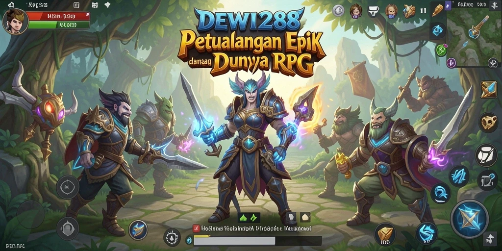 Tampilan gameplay seru di DEWI288 menampilkan pertarungan dan eksplorasi.