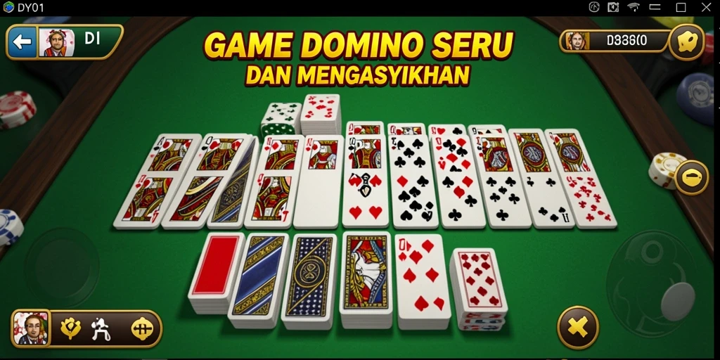 Tampilan gameplay seru dalam permainan domino DY01.