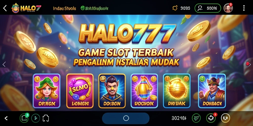 Screenshot HALO777 menunjukkan pengalaman gameplay Slot yang menyenangkan.