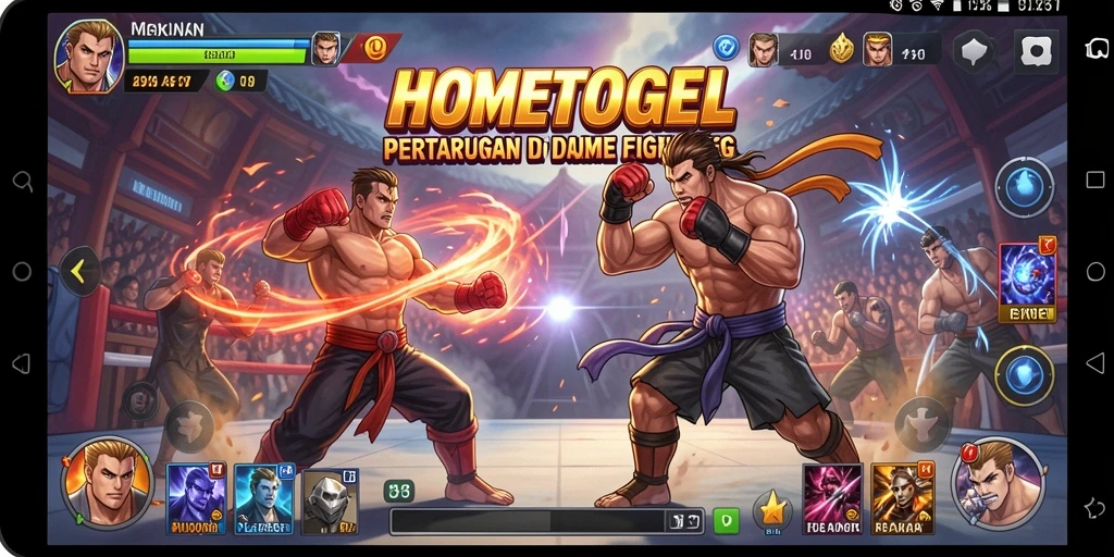 Tangkapan layar HOMETOGEL menampilkan aksi pertarungan yang seru dan mendebarkan.