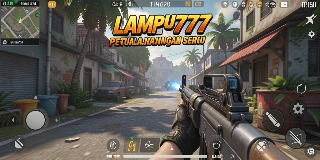 Tampilan gameplay menegangkan dari LAMPU777 dalam momen pertempuran.