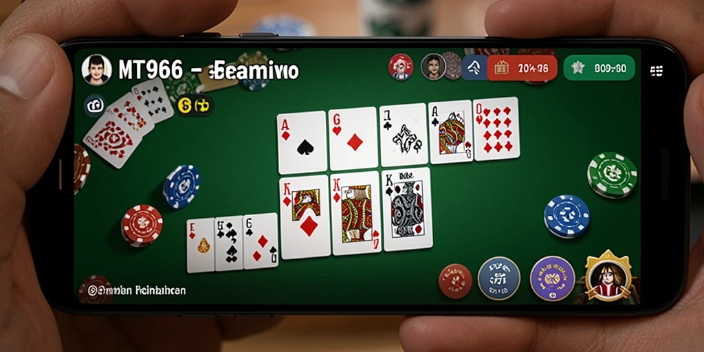 Screenshot gameplay MT966 menampilkan aksi seru permainan Domino.
