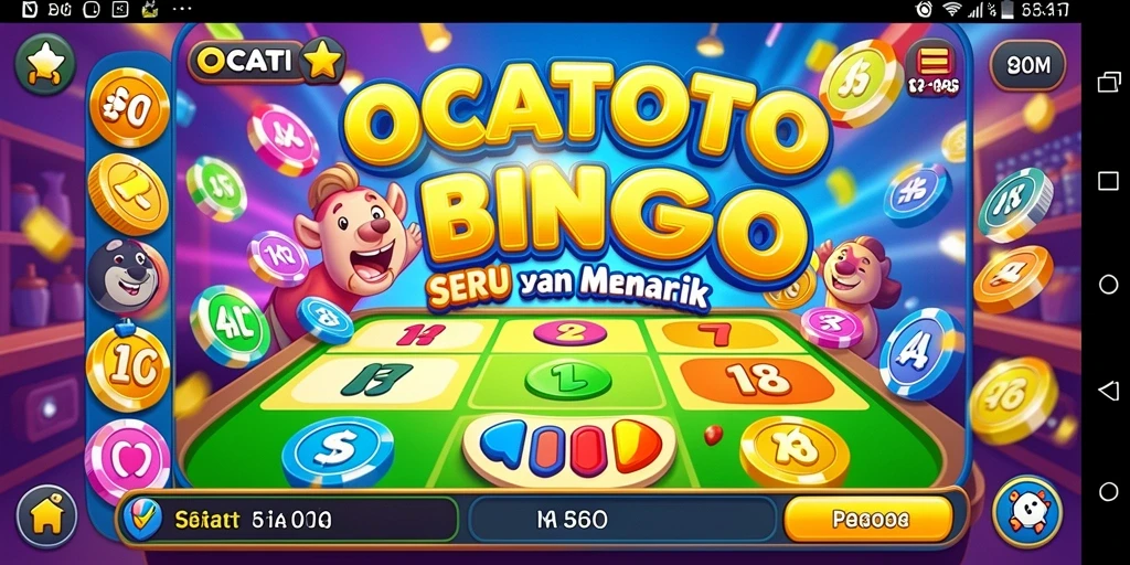 Tampilan gameplay seru dari OCATOTO dengan kartu Bingo yang menantang.