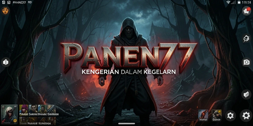 Tangkapan layar menunjukkan suasana mencekam dari gameplay PANEN77.