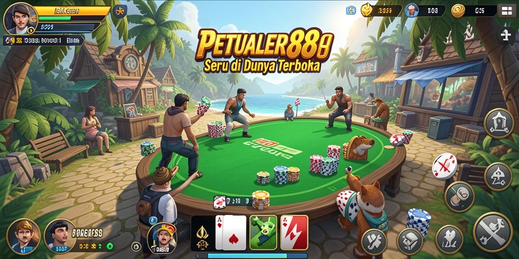 Tampilan gameplay POKER88 dengan dunia terbuka yang luas dan interaktif.