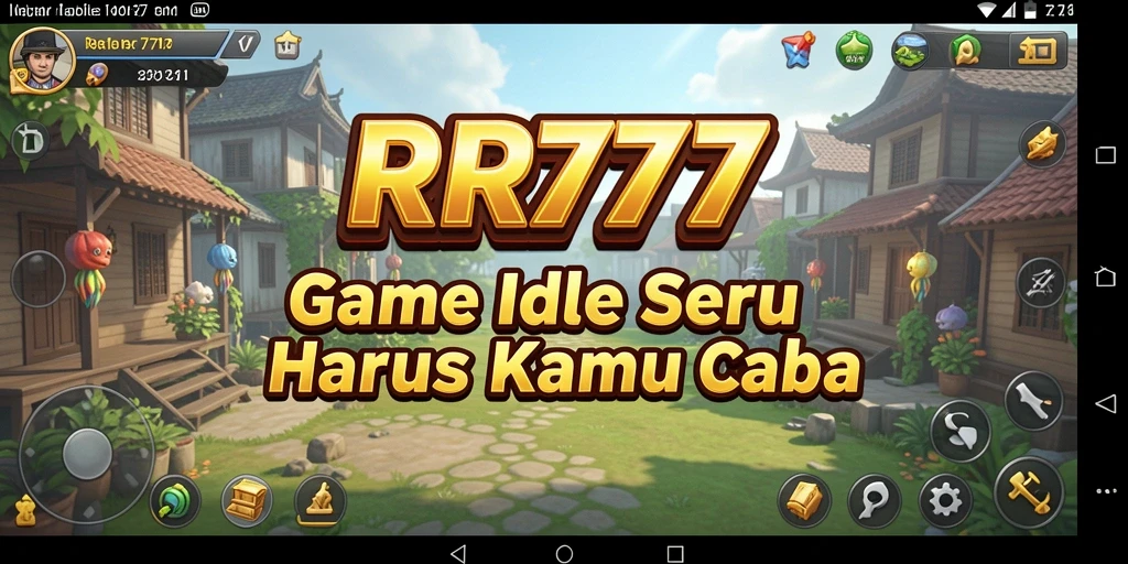 Tampilan screenshot utama RR777 menampilkan gameplay Idle yang menarik.