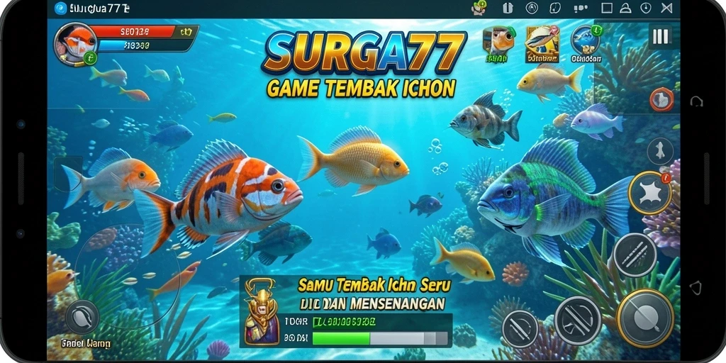 Tampilan menarik dari gameplay <strong>SURGA77</strong> dengan aksi tembak ikan.