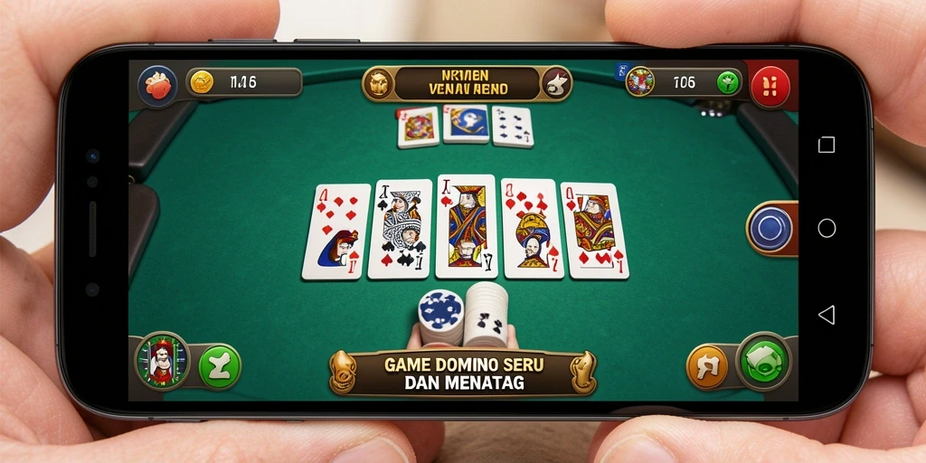 Tampilan menarik saat bermain domino di T6 dengan teman-teman.