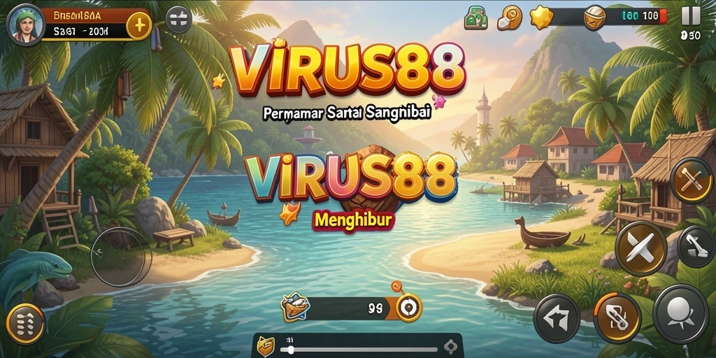 Screenshot gameplay VIRUS88 menampilkan keseruan level permainan yang menantang.